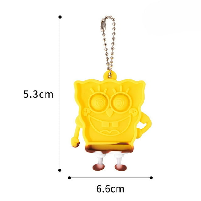 CAROOTU Mini Push Bubble Fidget Toy Cute Cartoon Keychain Pendant Portable Decompression Toy Great Gift for Children New