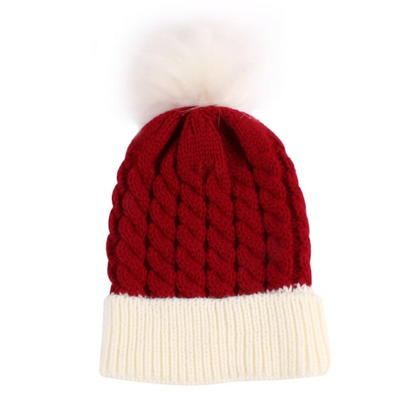 Diufon Unisex-Adult's Christmas Knitted Hat Winter Thickened Warm Outdoor Windproof Hat Santa Party Cap