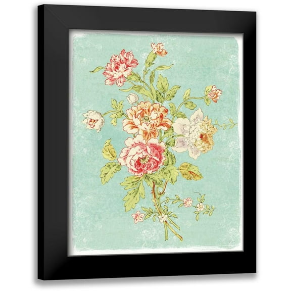 Schlabach, Sue 12x14 Black Modern Framed Museum Art Print Titled - Cottage Roses VIII Bright
