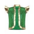 thumbnail image 3 of Moggemol Gilet Prince Garçon Design Arabe à Sequins Ouvert avec Manches Courtes Vert 16, 3 of 6