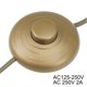 thumbnail image 4 of Interruptor de pedal redondo Uxcell con botón de presión de nylon dorado 1 pieza, 4 of 6