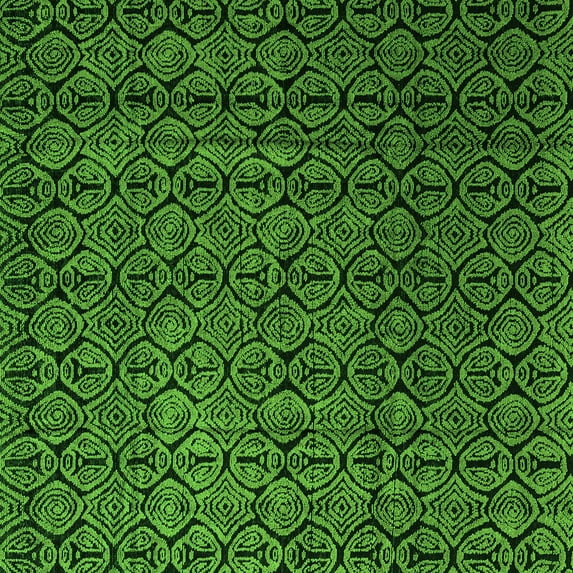 Ahgly Company Indoor Square Abstract Green Modern Area Rugs, 5' Square
