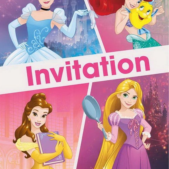 Partypro Disney Princess Invitation, 8 Count