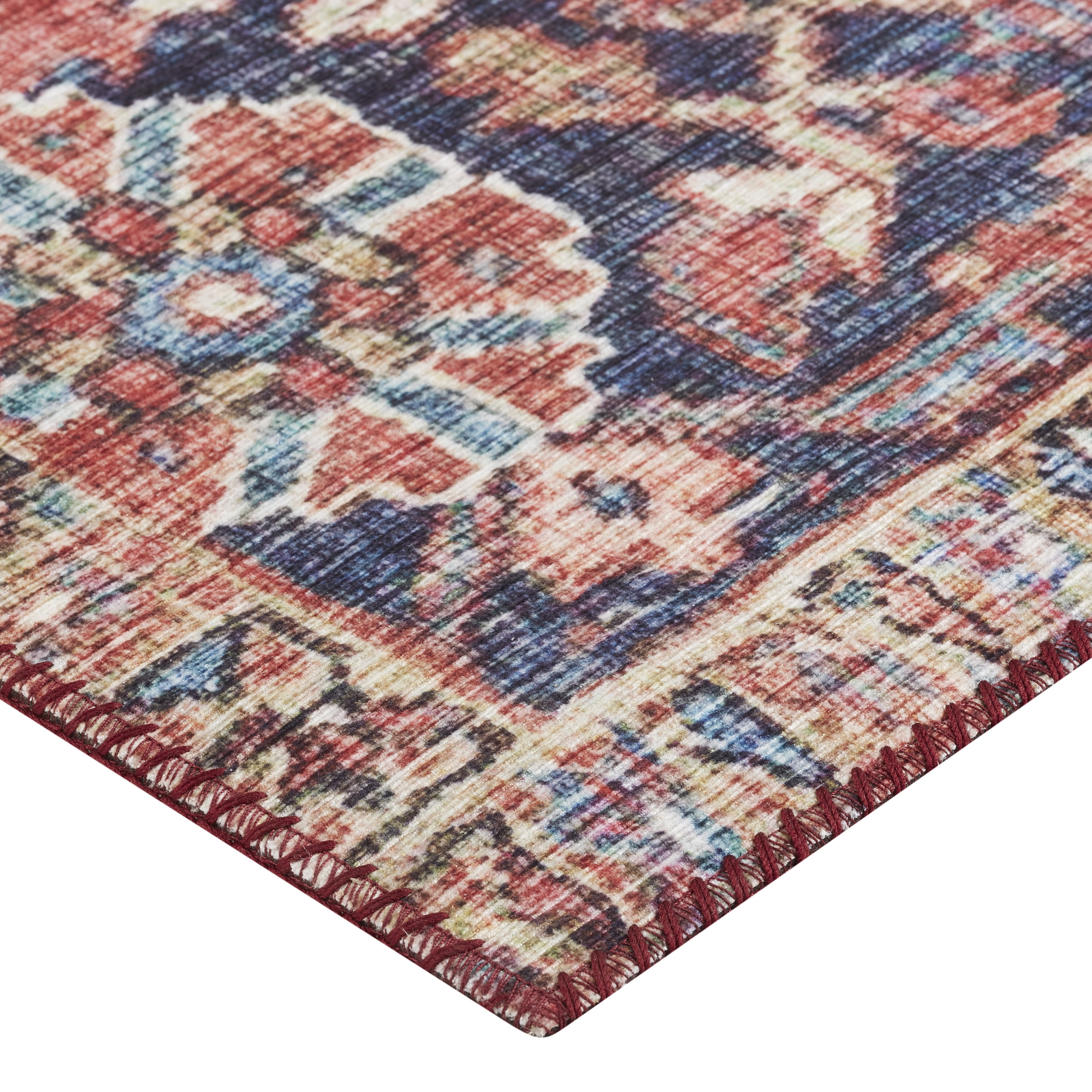 Red Multi Medallion Area Rug, 8' x 11'