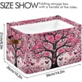 thumbnail image 3 of Rose Tree Foldable Storage Basket for Shelves, Collapsible Sturdy Storage Bin with Handles, Canvas Storage Cube for Organizing Closet 1PC Home Decor, 3 of 7