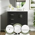 thumbnail image 6 of 30" Bathroom Vanity Sink Base, Bathroom Storage Vanity Cabinet with Drawers and Closing Doors, Freestanding Bathroom Vanities for Bathroom Home Improvement, Easy Assembly, Black, 6 of 8