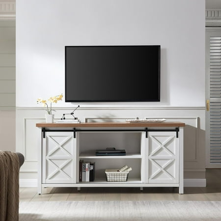 Camden&Wells - Elmwood TV Stand for Most TVs up to 75" - White