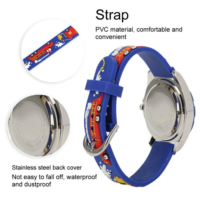 Reloj De Pulsera Impermeable De Dibujos Animados Para Niños, Correa De PVC, Reloj De Pulsera De Cuarzo Resistente Al Agua, Regalo Para Niños Y Niñas