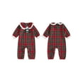thumbnail image 2 of BemeyourBBs Baby Girl Christmas Jumpsuit Long Sleeve Doll Collar Plaid Romper, 2 of 9