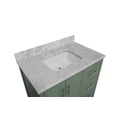 thumbnail image 2 of California 36" Bathroom Vanity with Sage Green Cabinet and Carrara Marble Top, 2 of 6