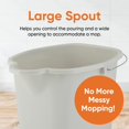 thumbnail image 4 of Superio Mop Bucket for Cleaning, Grey, 16 Liter (2 Pack), 4 of 5