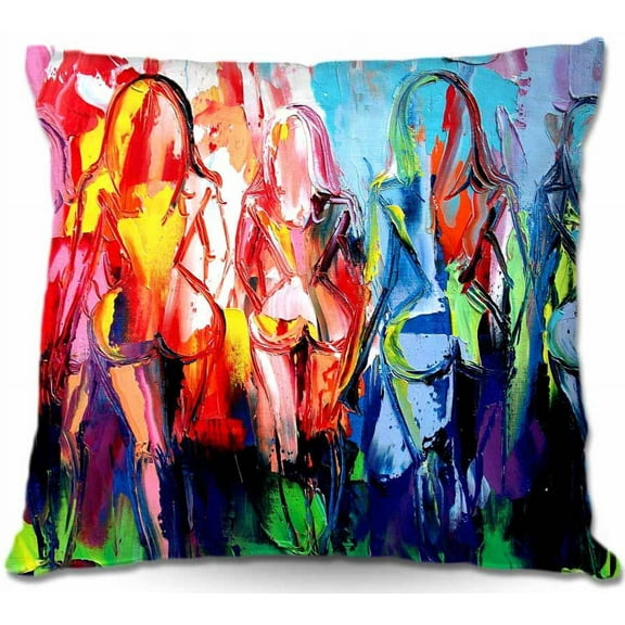 DiaNoche Designs Throw Pillows from Artist Aja Ann - In the Company of Strangers