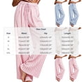thumbnail image 2 of ClodeEU Women's Striped Elastic Waist Wide Leg Pants, Casual Loose Breathable Trousers ,Women's Plus XXL, 2 of 5