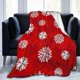 thumbnail image 4 of Manta de franela blanca con copos de nieve, color rojo, para Navidad, 2 unidades, muy suave, acogedora y cálida, de microfibra, para el hogar, de 60 x 50 pulgadas, para viajes y acampadas, para, 4 of 8