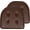 Faux Leather Chocolate Brown, variant on Chair Cushion Memory Foam Pads Tufted Slip Non Skid Rubber Back U-Shaped 17" x 16" Seat Cover, 6 Pack, Charcoal Gray