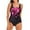 Hot Pink-1, variant on Women's Swimsuit Tummy Control Push Up Training Sport Swimming Suit Plus Size Swimdress Bathing Suit Women Color Block Ribbed High Cut Swimsuits