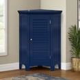 thumbnail image 2 of Teamson Home Glancy Freestanding Corner Floor Cabinet with Faux Louvered Door, Navy, 2 of 8