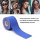 thumbnail image 3 of Rollo Cinta Reductora Arrugas Kuymtek para Realzar La Belleza Cinta Kinesiología Facial Azul Oscuro, 3 of 9