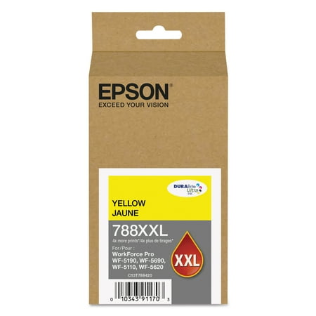 UPC: 0010343911703 | Epson T788XXL420 (788XXL) DURABrite Ultra XL PRO High-Yield Ink Yellow -EPST788XXL420