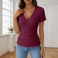 thumbnail image 2 of Womens Tops T-Shirts Short Sleeve Basic Breathable Ladies Tees Women's Clothing, 2 of 4