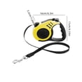 thumbnail image 4 of AuroraX Auto Retractable Dog Leash Dog Leash Brake Lock 16.4FT Nylon Lightweight Comfort Pet Supplies for Dog Cat Yellow, 4 of 6