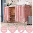 thumbnail image 5 of AUQ 2 Pieces Upper/Bottom Bunk Bed Curtains Dorm Home Blackout Privacy Bed Cloth Curtain Shading Breathable Dustproof Bed Canopy with Rope and Buckles for Kids Teen Loft Bed Single Sleeper, 5 of 7
