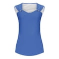 thumbnail image 4 of Women's Solid Color Camisole Sleeveless T-shirt Loose Tank Top, 4 of 4
