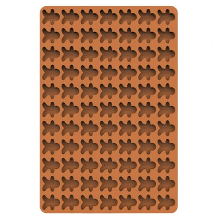 

High Quality! Silicone Baking Mould Mini Pentagonal Fish Dog Bone Chocolate Mold Baking Mat Biscuit Snack Bakewar Baking Accessories 11.81X7.87In (Brown Gingerbread man)