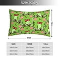 thumbnail image 2 of Yiaed Cute Green Frog Print Brushed Microfiber Envelope Pillowcases, Standard,Envelope Closure Pillow Cases(No pillow core)-16"x24", 2 of 6