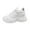 White, variant on Women Fashion Sneakers Platform Bold Lace-Up Comfortable Sneakers Plaid Soft Lightweight Daily School