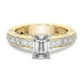 thumbnail image 3 of IGI Certified 3 Carat Emerald Shape Lab Grown Diamond Engagement Ring | 14K Yellow Gold | Regalia Milgrain Diamond Ring | FG-VS Quality Friendly Diamonds, 3 of 6