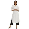 thumbnail image 1 of Moomaya Blouses Unies pour Femmes Kurti Ethnique Indienne Kurta Décontractée en Coton, 1 of 7