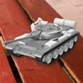 thumbnail image 3 of Simulación de de juguete de aleación 1/48, versión pintada a mano ensamblable, modelo de para manualidades DIY para mesa, escritorio, decoración del hogar, recuerdo Gris Baoblaze juguetes de tanque, 3 of 8