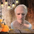thumbnail image 5 of Peluca de abuelo de Halloween, máscara de anciano, cubierta para la cabeza, máscara de horror de cabeza de anciano calvo, 5 of 5