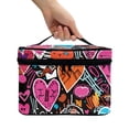 thumbnail image 3 of HELLHERO Cosmetic Travel Bag Heart Graffiti Design Cosmetic & Toiletry Organizer Portable Polyester Beauty Brush Holder, 3 of 6