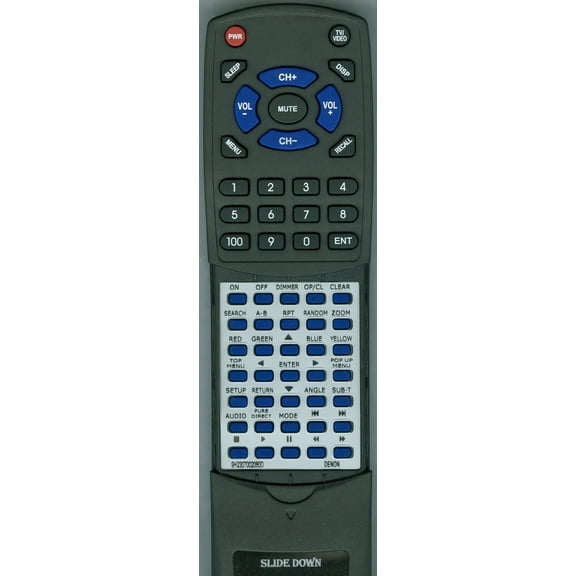 Replacement Remote for DENON 9H2307002060D, RT9H2307002060D, RC1128, DNV500BD, DBP1610, DBP2010CI