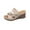 Beige Wedges Shoes for Women, variant on Hopeusnice Wedges Shoes for Women PU Materials Summer Shoes Breathable Soft Women's Wedges Shoes Wedge Heel Non-Slip Trendy Open Toe Roman Arch Support Shoes Brown 38