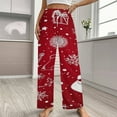 thumbnail image 2 of Merry Christmas Pajamas For Women Loose Retro Night Pajama Pants Comfortable Sleepwear Bottoms Homewear, 2 of 6