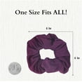 thumbnail image 5 of Motique Accessories Set of 2 Solid Hair Scrunchies for Adult Women and Girls (Plum), 5 of 6