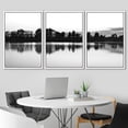 thumbnail image 2 of IDEA4WALL Framed Canvas Print Wall Art Set Black White Forest Lake Reflection Landscape Nature Photography Art Rustic Scenic Relax/Calm for Living Room, Bedroom, Office - 16"x24"x3 White, 2 of 5
