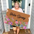 thumbnail image 6 of Spring Floral Decor Welcome Entrance Door Mat, Doormat for Front Door, Non- Backing,Hello Summer Flower Home Decoration Non- Indoor Outdoor Front Doormats Rug 23.6x15.7Inch, 6 of 6