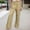 Yellow, variant on Women's Casual Pants Elegant Loose Fit Plaid Straight Leg High Stretch Comfortable Trousers for Everyday Activities and Wear