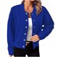 thumbnail image 2 of Cárdigan de mujer de color liso, chaqueta de manga larga con solapa, abrigo para mujer, 2 of 8
