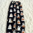 thumbnail image 3 of Halloween Pajama Pants for Women Men Couples Flannel Pjs Pants Fuzzy Pjs Pants Plush Pajama Bottom Costume Sleepwear Matching Pajamas Halloween Christmas Gifts, 3 of 5