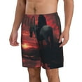 thumbnail image 2 of Logiee Lone Rider Under Red Sky Print Mens Swim Trunks Quick Dry Board Shorts,Breathable Hawaii Beach Shorts Swimwear Bathing Suits-Small, 2 of 6