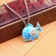 thumbnail image 2 of Moda dulce 3D animal pescado engranaje colgante de cadena larga suéter joyería jinwen Collar pendiente de la vendimia, 2 of 8