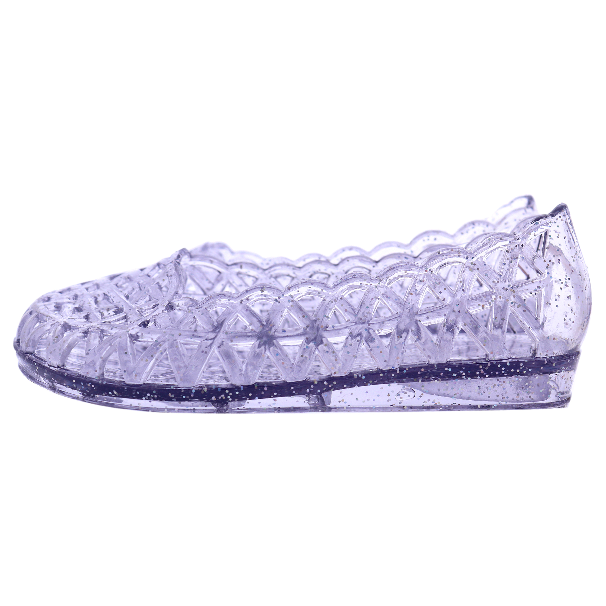 Heart Sole Girl Jellies Shoes - 6 Purple by DelSol for Kids - 1 Pair Shoes - image 2 of 6