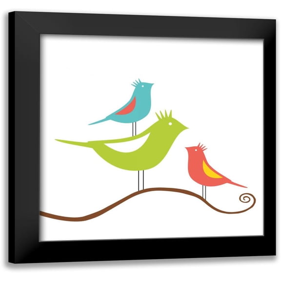 Berg, Sabine 12x12 Black Modern Framed Museum Art Print Titled - Song Birds II