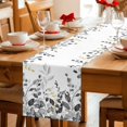 thumbnail image 5 of Table Runner - 60 Inch Long, Grey Eucalyptus Kitchen Dining Table Runner Dresser Scarves, Watercolor Spring Weeping Botanical Farmhouse Decor for Coffee Tables Wedding Party Banquet, 5 of 8