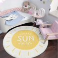 thumbnail image 1 of TEMBR Round Rug,Yellow Sun Large Non Slip Super Soft Plush Area Rug for Kids Room Playroom Nursery Bedroom, Educational Washable Circular Floor Mat for Home Room Decorative(47.2"), 1 of 6